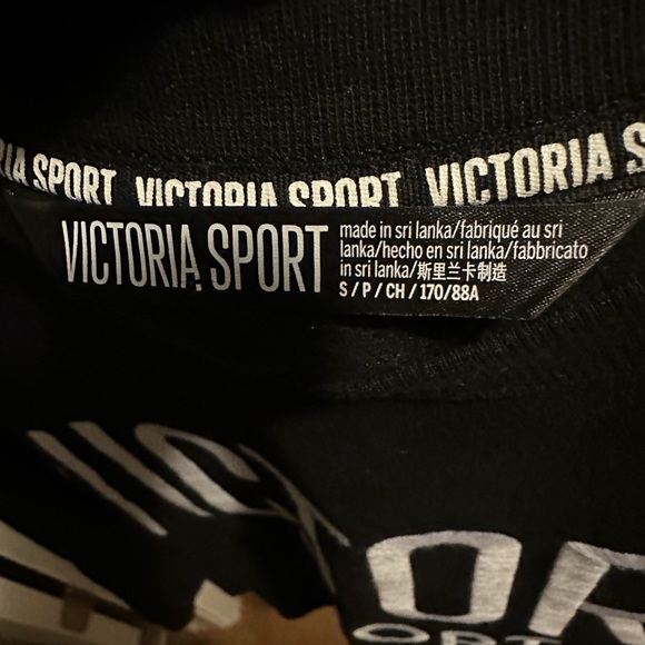 #3 Victoria Secret Sport Cropped Sweatshirt Size:Small Color Black - Picture 3 of 7